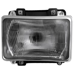 Farol MB Caminhão Cara Preta Ônibus O-371 H4 LE Aro Cromado