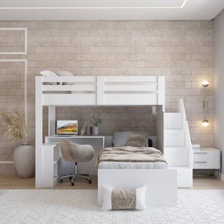 Beliche Star Office Infantil/ Juvenil Multifuncional com Escrivaninha Casatema em Oferta na Shopee