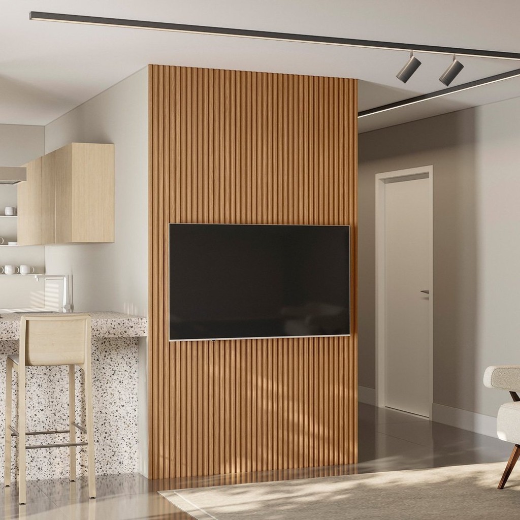 Painel Ripado Modular 2,50x1,41cm (3,53m²) 3.53