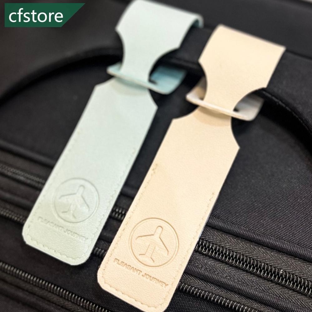 CFSTORE PU Couro Embossed Luggage Tag Bagagem Mala Identificador Etiqueta Endereço Porta Acessório De Viagem G3P6