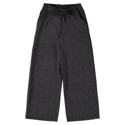 Calça Wide Leg em Malha com Lurex Juvenil Gloss