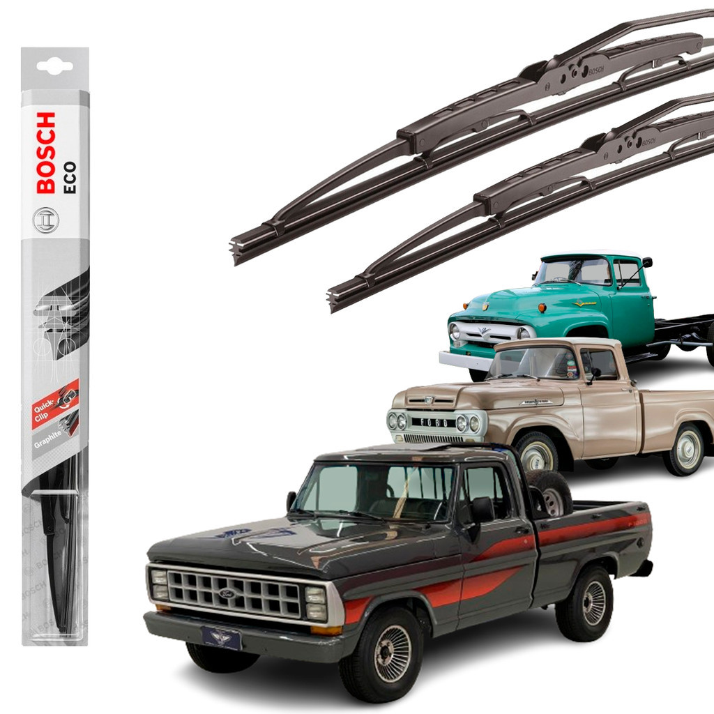 Kit Palheta Parabrisa Dianteiro Series F F100 F1000 F600 1971 A 1992 Limpador Original Bosch