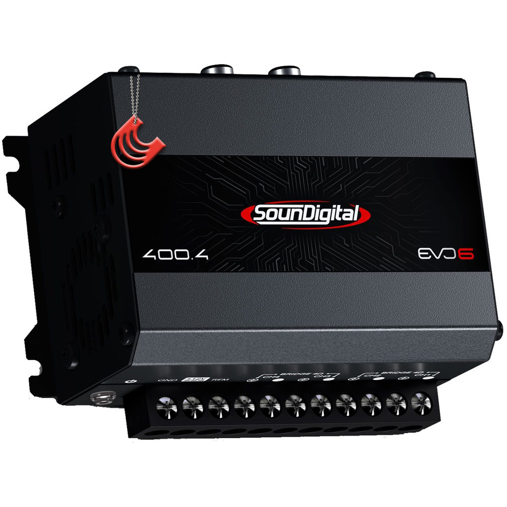 Módulo Amplificador Potência 400w 4 e 2 canais 4 ohm SounDigital 400.4 EVO6 Para Falante Boca Medio