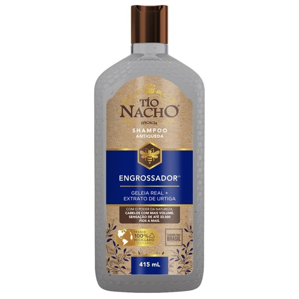 Tio Nacho Shampoo Antiqueda Engrossador Com Geleia Real + Extrato de Urtiga 415ml