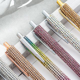 Caneta Diamantada Metálica Criativa De Prensagem Presente Papelaria Material De Escritório Prêmio De em Oferta na Shopee