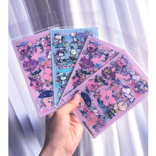 Adesivos PET Snoopy Transparentes Decorativos À Prova D'água em Oferta na Shopee