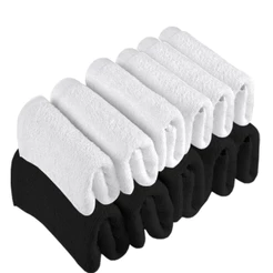 Kit 12 Toalhas de Rosto Para Salão Beleza 100% Algodão 40 x 65 cm Branca Preta BF Casa