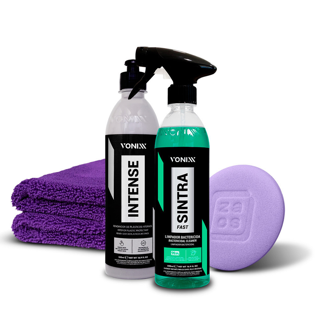 Sintra Fast Limpador Plastico Interno + Intense c apc Vonixx
