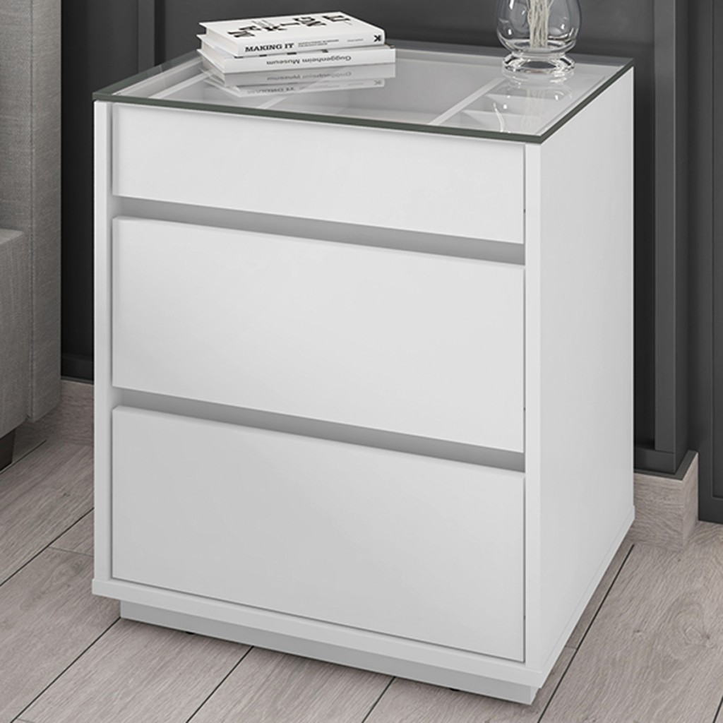 Mesa de Cabeceira Belize 3 Gavetas - Casa D em Oferta na Shopee