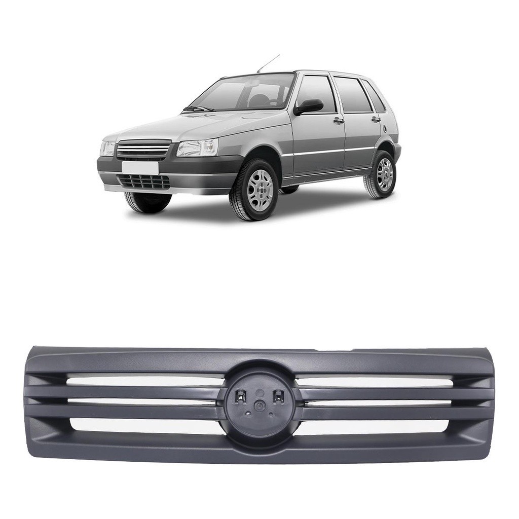 Grade Parachoque Dianteiro Uno Fire 2009 2010 2011 2012 2013 Cinza em Oferta na Shopee