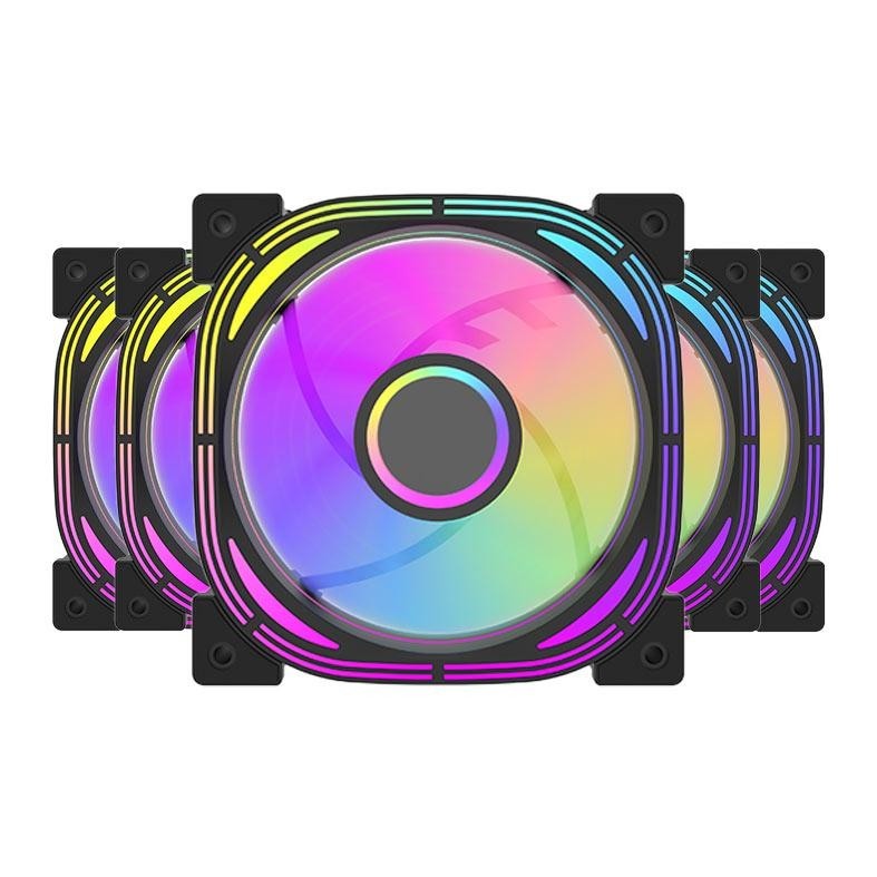 Kit Ventoinhas Aigo DarkFlash Infinity 24se, A-RGB, 5x120mm, Preto, INF24se5in1-BK