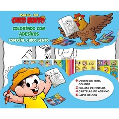 Turma Da Mônica Colorindo com Adesivos Especial - Chico Bento