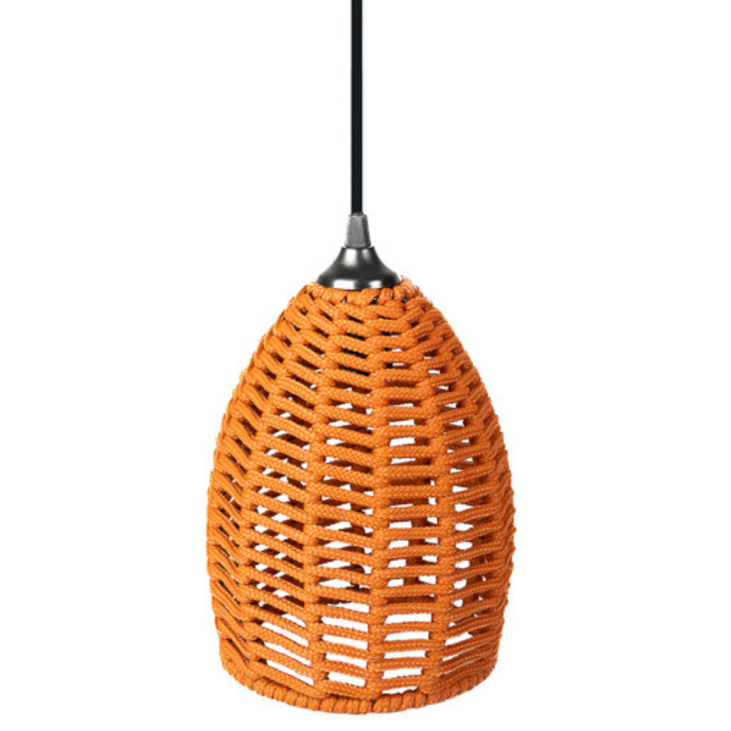 Pendente Luminária Sino Corda Náutica Terracota em Oferta na Shopee