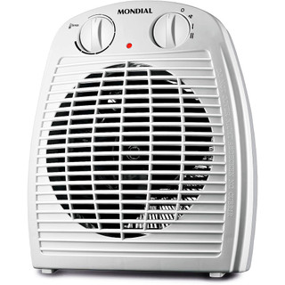 Aquecedor A Ar Ambiente Elétrico Mondial 3 Em 1 Silencioso Portátil Cinza/Branco 1500W, 220V- A-08