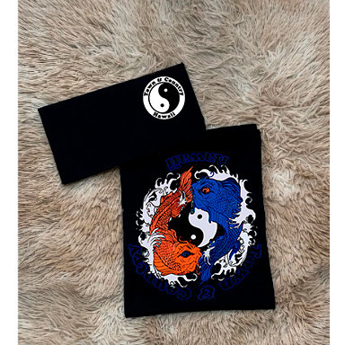 camisa camisa Camiseta Masculina Simbolo Yin Yang Carpa Lançamento  Style T-shirt Camisa Premium Algodão premium fashion
