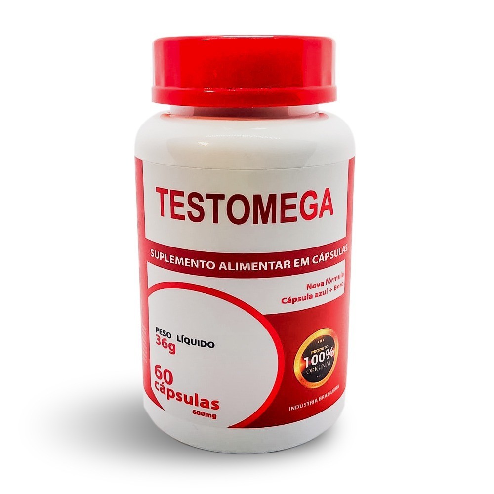 Testomega - Suplemento de Complexo B Boro e Biotina - 600 mg - 60 Cápsulas