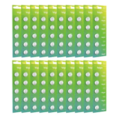 Kit 100 Pilhas Moeda Cr2032 3V Blister Cartela Relógio Elgin