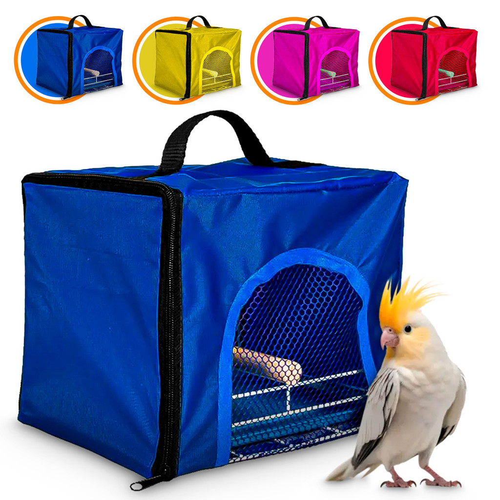 Maleta De Tecido Impermeável Caixa Container Para  Transporte De Aves Pequenas Calopsita Periquito Com Poleiro