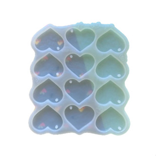 Molde Silicone Platina para Resina Paleta 12 Corações 3,7cm x 4,2cm em Oferta na Shopee