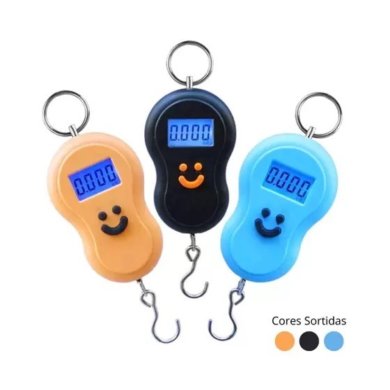 Balança Portátil até 50KG 2,5X17X7,5 CM Sortidas