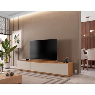 Rack Eros 2 PT 1 GV Cedro e Off White 180 cm em Oferta na Shopee