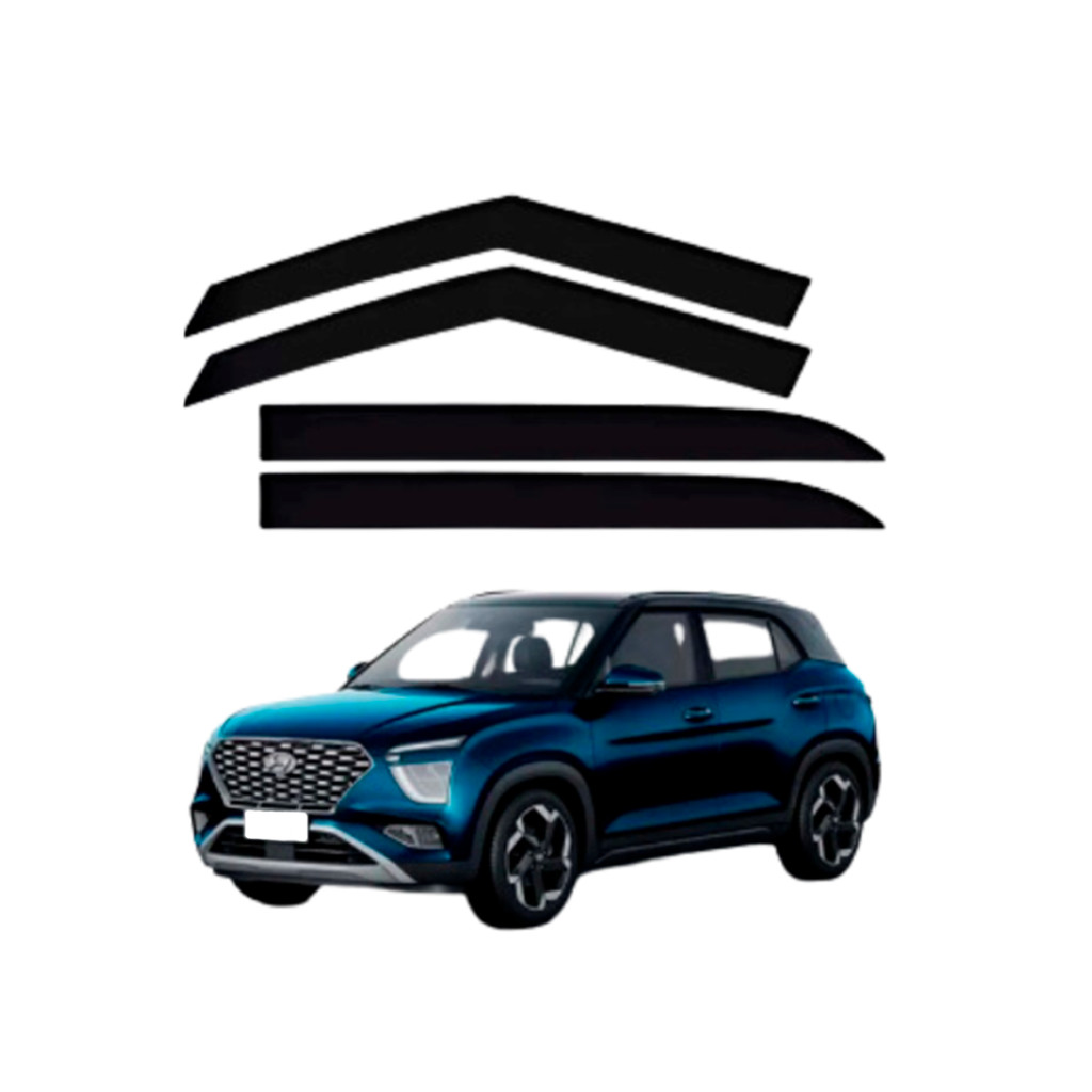 Calha de Chuva Hyundai Creta 2021 a 2026 TG Poli Defletor 4 portas Protetor Janelas Fumê em Oferta na Shopee