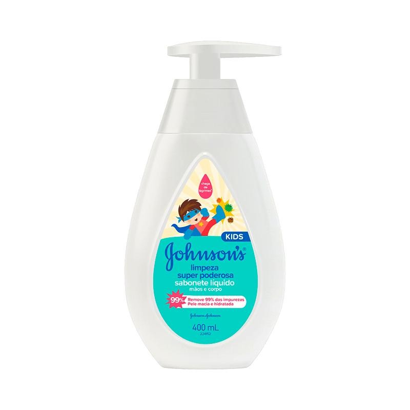Sabonete Líquido Johnson's Kids Limpeza Super Poderosa 400ml em Oferta na Shopee