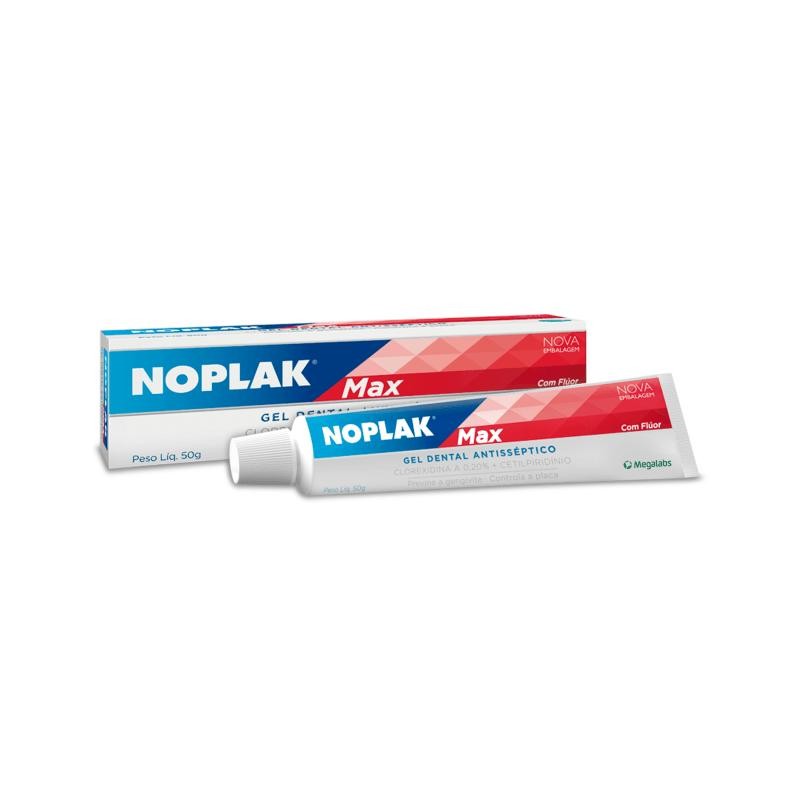 Gel Dental Noplak Max Gel Anti-Séptico 50g em Oferta na Shopee