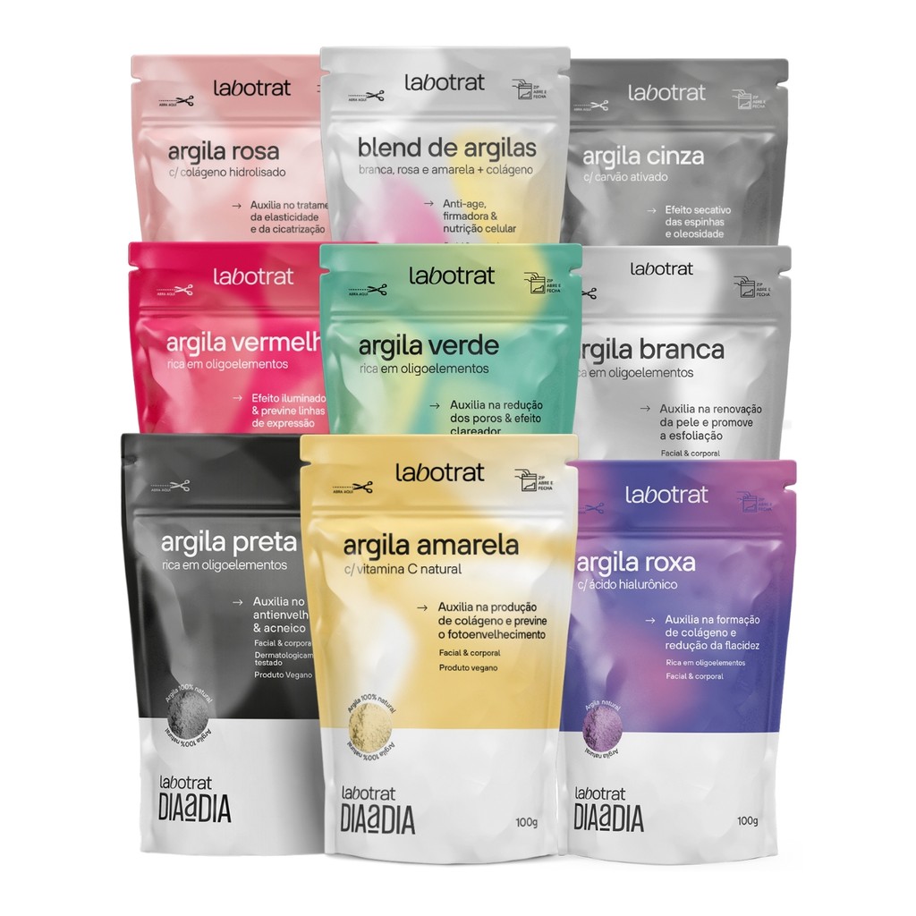 Argila Em Pó Facial Corporal Hidrata Nutre Labotrat 100g em Oferta na Shopee