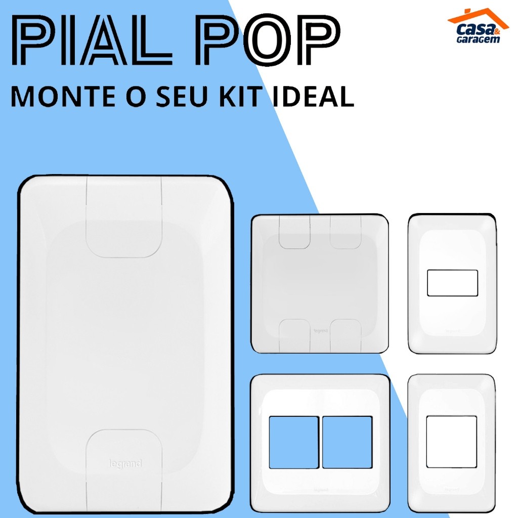 Placas e Espelhos 4x2/4x4 Pial Pop em Oferta na Shopee