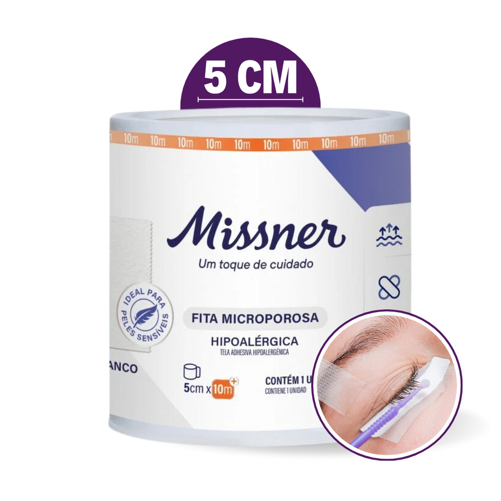Fita Cirúrgica Micropore Hipoalérgica Discreta Branca Missner 5cmX10m