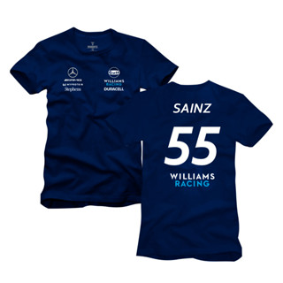 Camiseta Algodão Williams Racing Sainz 55 Corrida Automotivo em Oferta na Shopee