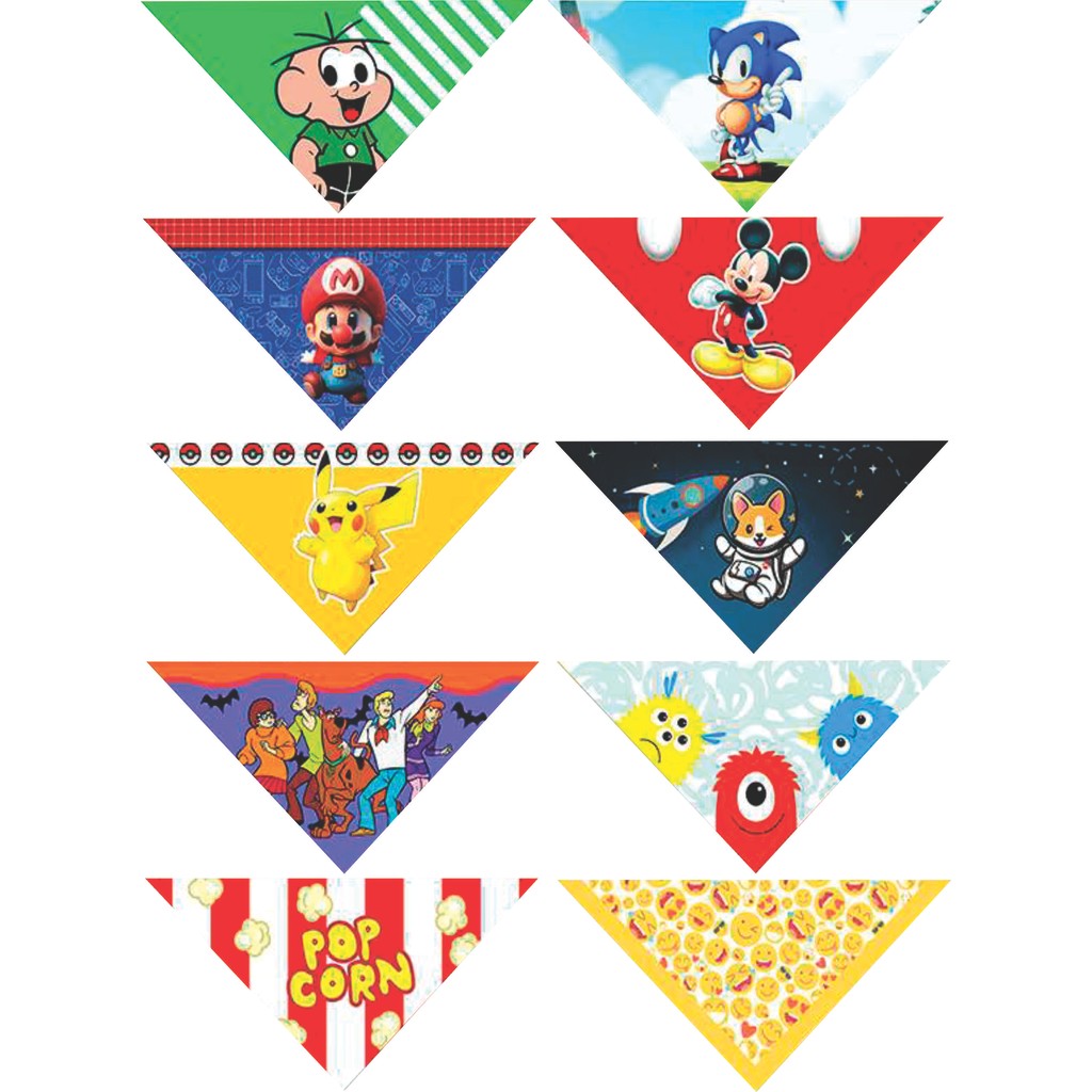 Bandanas Pet de Tecido Macho/Fêmea - Cães e Gatos - Tamanho M/G/GG-Modelo 2 em Oferta na Shopee