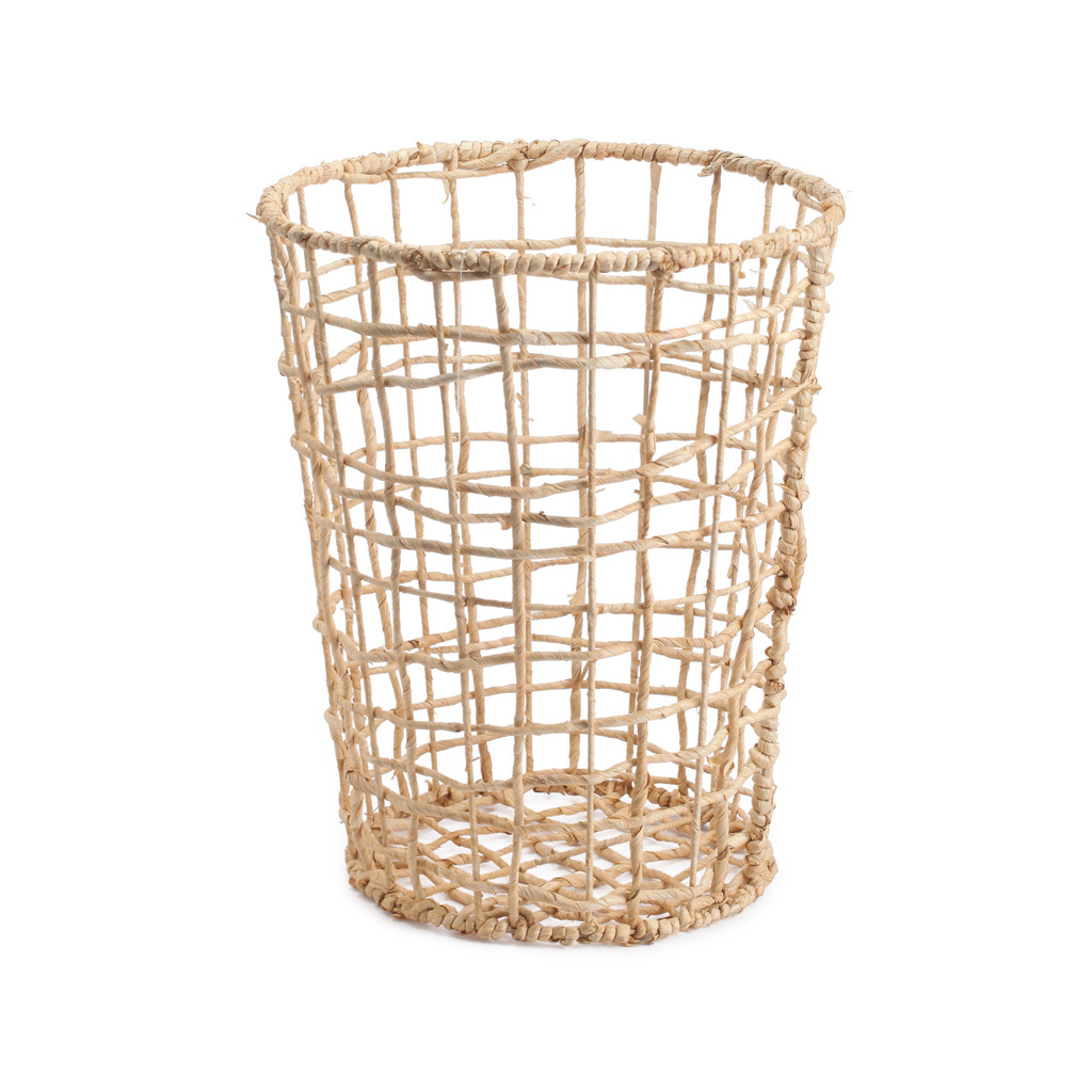 cesto organizador redondo vazado 50cm de palha multiuso - Oikos - Home & Living