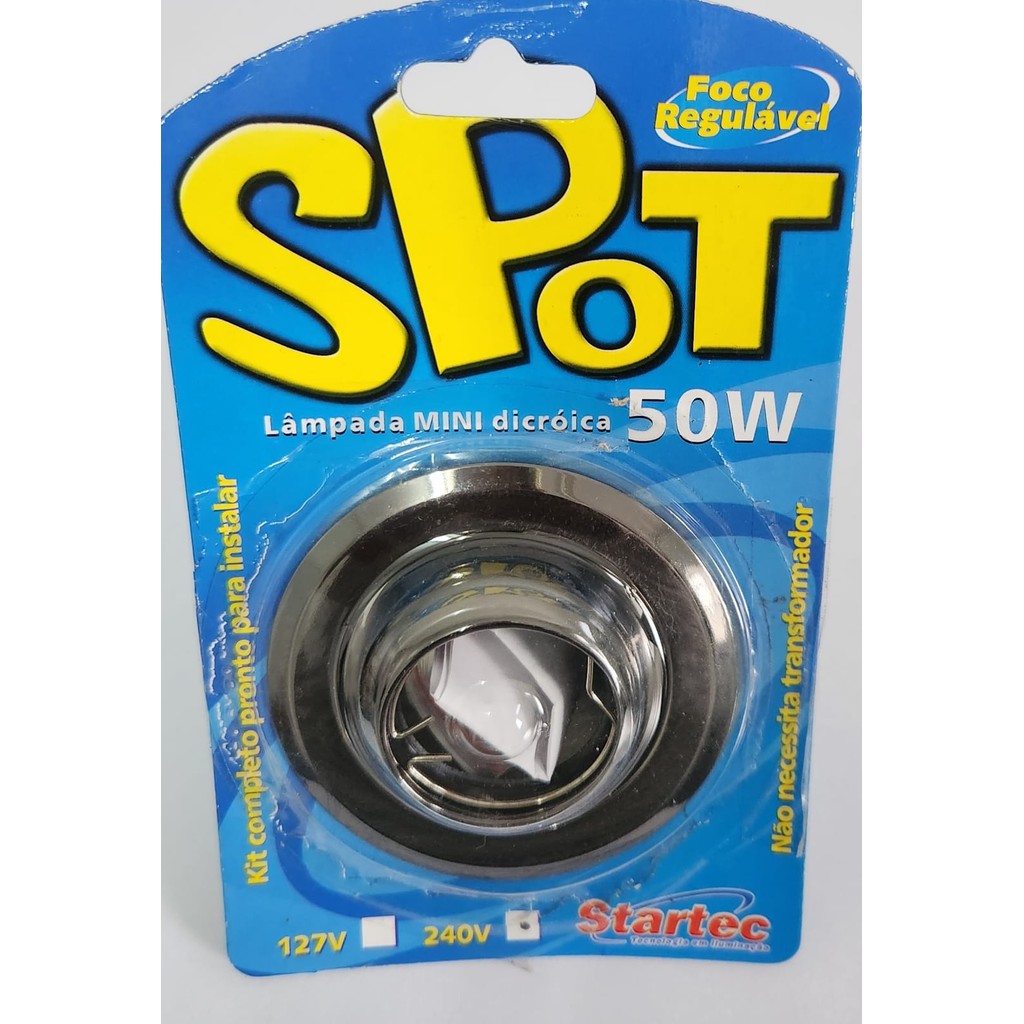 Kit 10 Spot Mini Dicroica Olho de Boi Lindo Embutir Redondo Para Lampada Mr11 Startec