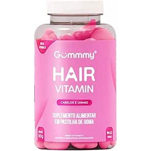 VITAMINA CABELO E UNHAS GUMMY HAIR TUTTI-FRUTTI COM 60 GOMAS em Oferta na Shopee