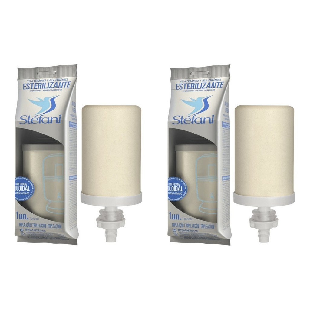 2 Velas Tripla Ação Originais Stéfani Filtro De Agua Barro em Oferta na Shopee