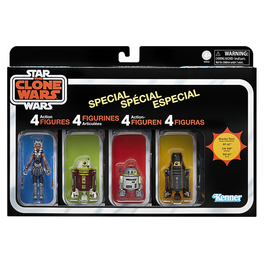 Hasbro Star Wars Vintage Collection Escape from Order 66 Star Wars: The Clone Wars Ahsoka Tano/R7-A7/CH-33P/RG-G1 3.75-i