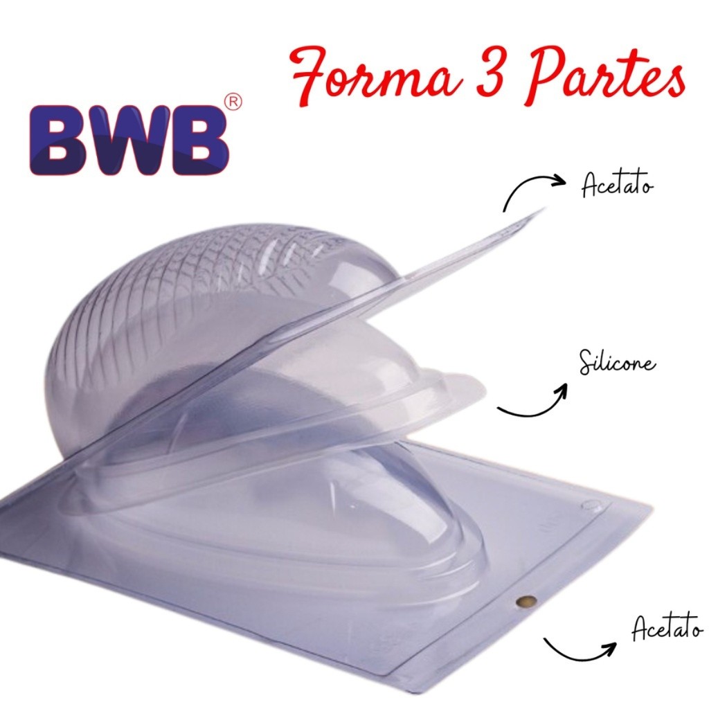 Forma Especial Ovo Liso 3 Partes com Silicone BWB Semi-Profissional para Chocolate e Ovos de Páscoa em Oferta na Shopee