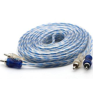 Cabo RCA 5 Metros Blindado Azul e Prata para Módulo Potência Amplificador Mesa de Som em Oferta na Shopee