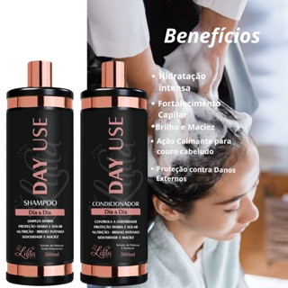 kit de cabelo Bomba de vitaminas shampoo e condicionador 500 ml cada - hidratação capilar em Oferta na Shopee