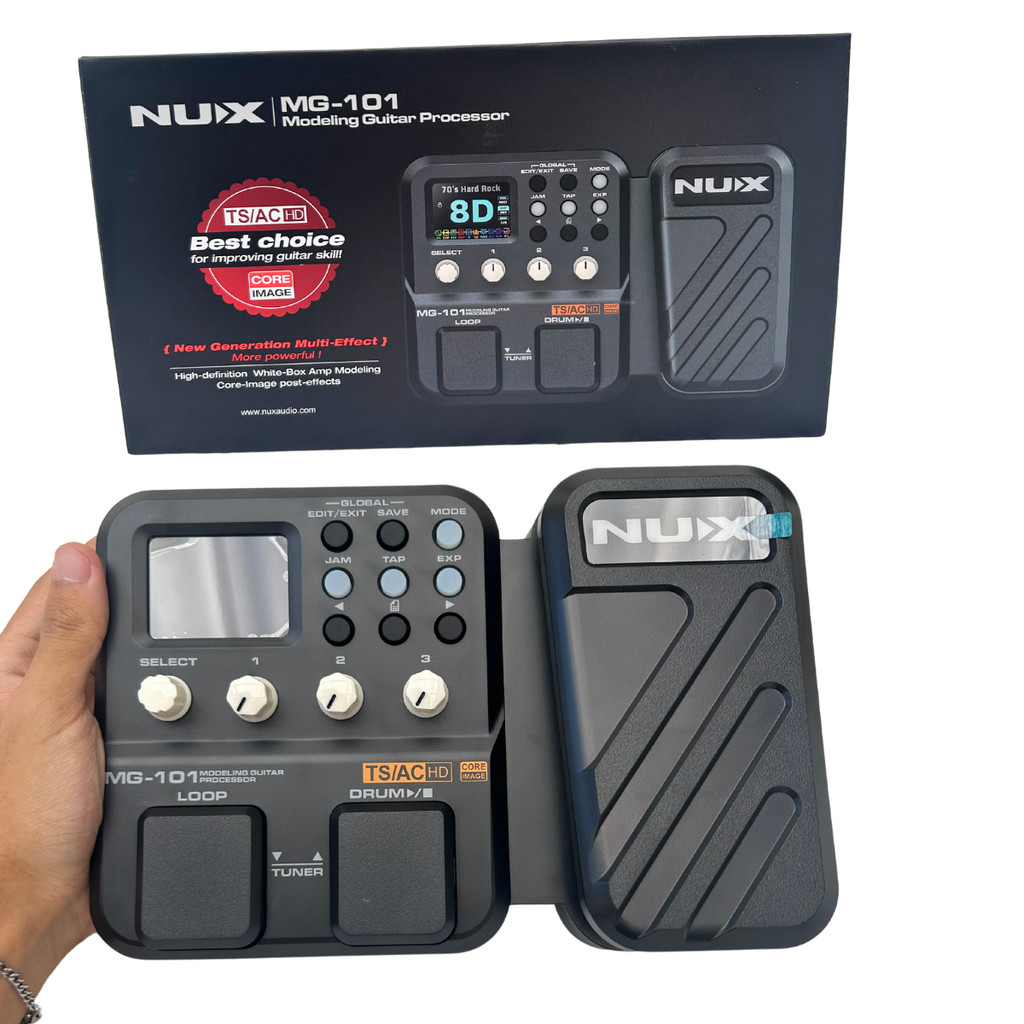 Pedaleira de 46 Efeitos Para Guitarra NUX MG101
