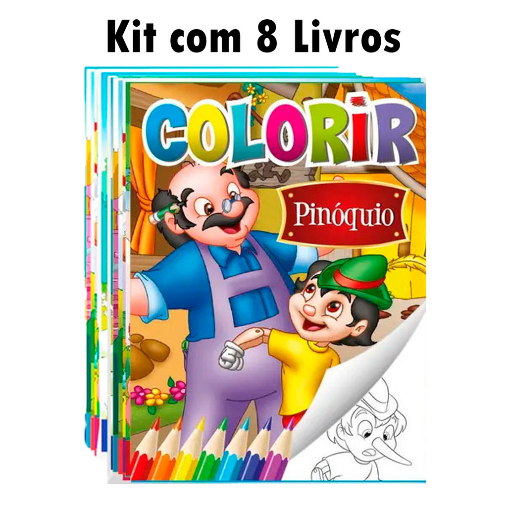 Kit com 8 Livrinhos de Colorir – Histórias Clássicas em Oferta na Shopee