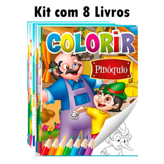 Kit com 8 Livrinhos de Colorir – Histórias Clássicas em Oferta na Shopee
