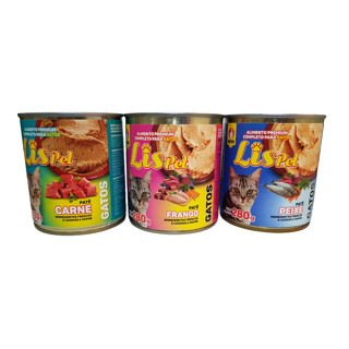 06 UNID - Alimento Completo / Ração Úmida / Patê para Gatos - LISPET - 280G em Oferta na Shopee
