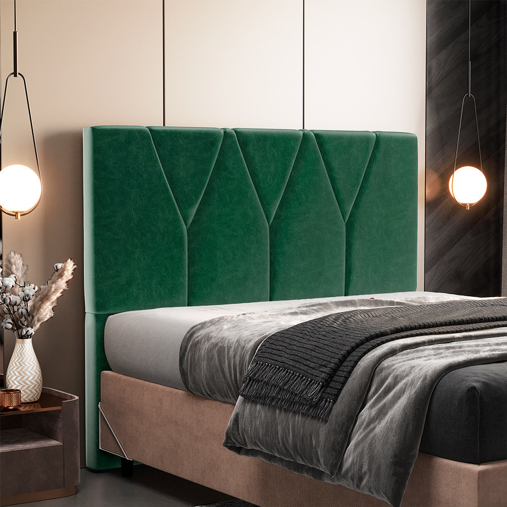 Cabeceira Cama Box Queen 160 cm Aurora W01 Facto Verde Musgo - Lyam Decor