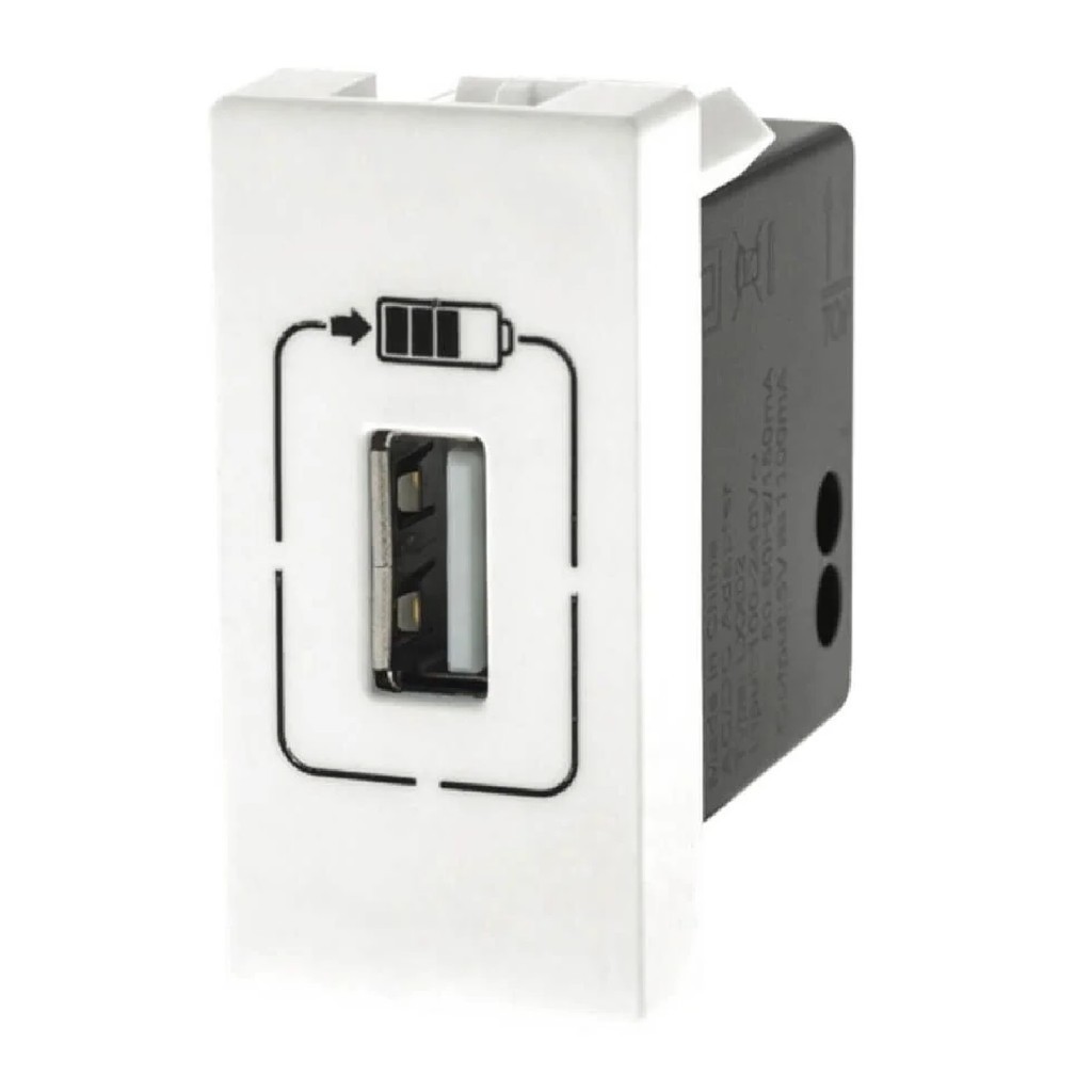 Módulo Tomada Carregador USB 1,5A Branco 615088BC Pial Plus+