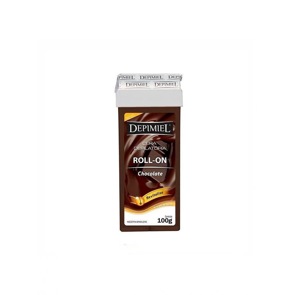 Cera Depilatória Roll On Depimiel Chocolate Refil 100G em Oferta na Shopee