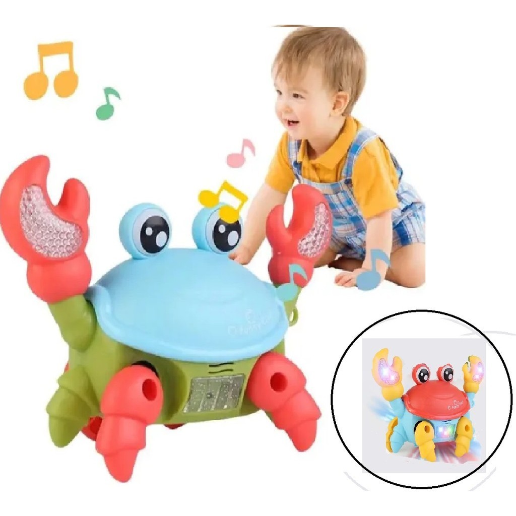 Brinquedo Caranguejo Fujão Musical Som Luz E Movimento Caranguejo Fujão Musical Brinquedo Infantil Com Som E Movimento A Pilha Para Crianças Pequenas Muito Legal