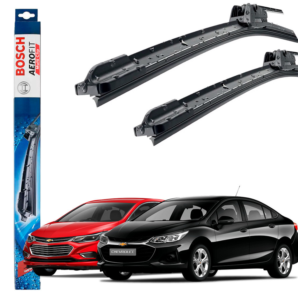 Kit Par Palheta Limpador de Parabrisa Dianteira Original Bosch Cruze 2016 Até 2019 em Oferta na Shopee